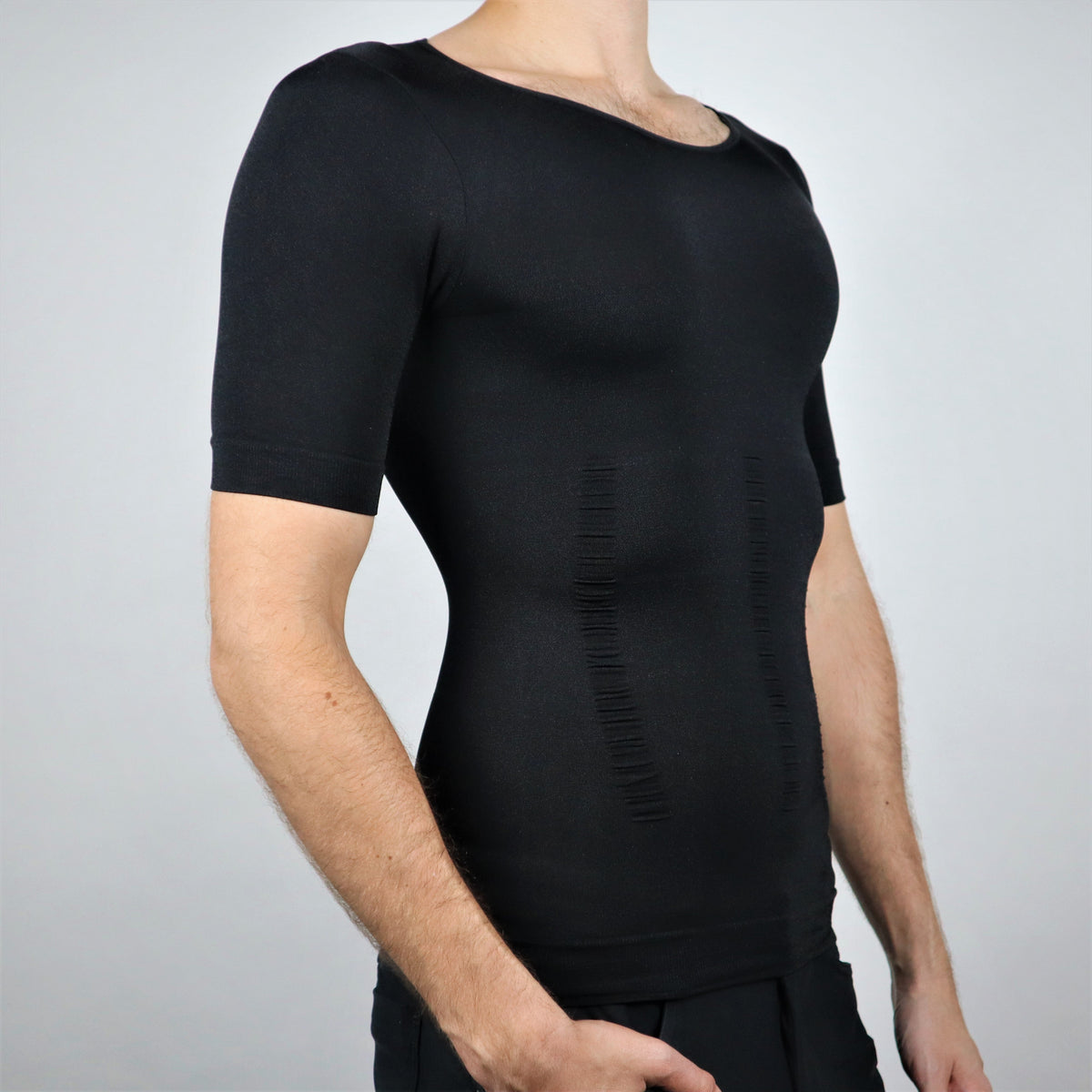 Slimming Body Shaper T-Shirt Black Health & Wellness - Tophatter Daily Deals