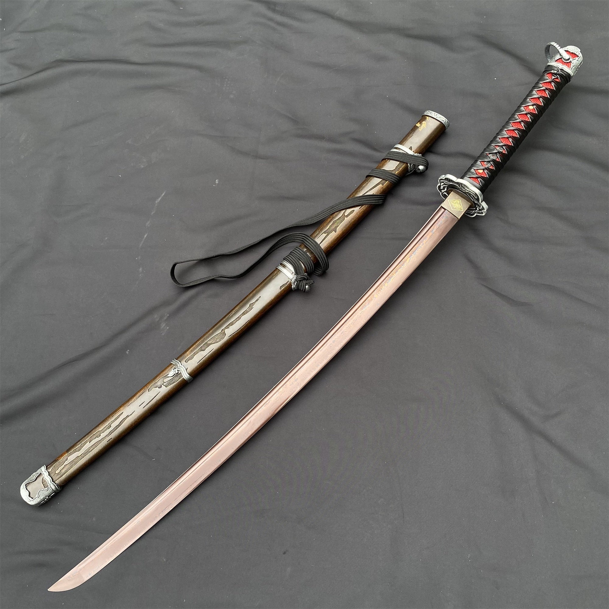 Life-Size Damascus Steel Gracious Gift of Tears Katana Blunt - Tophatter Daily Deals