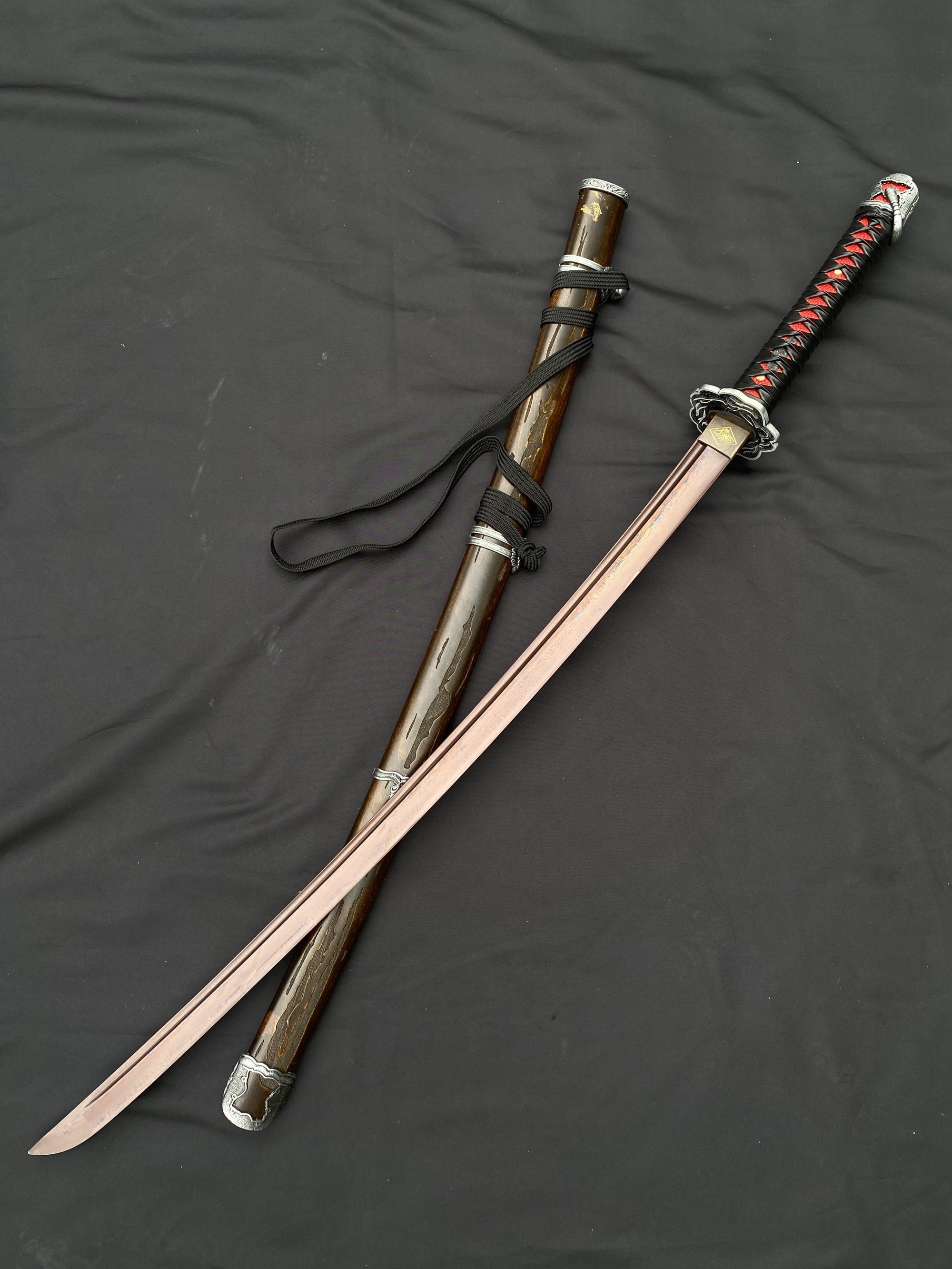 Life-Size Damascus Steel Gracious Gift of Tears Katana - Tophatter Daily Deals