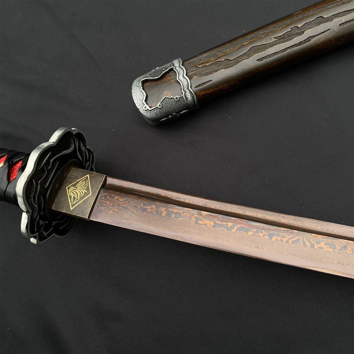 Life-Size Damascus Steel Gracious Gift of Tears Katana - Tophatter Daily Deals