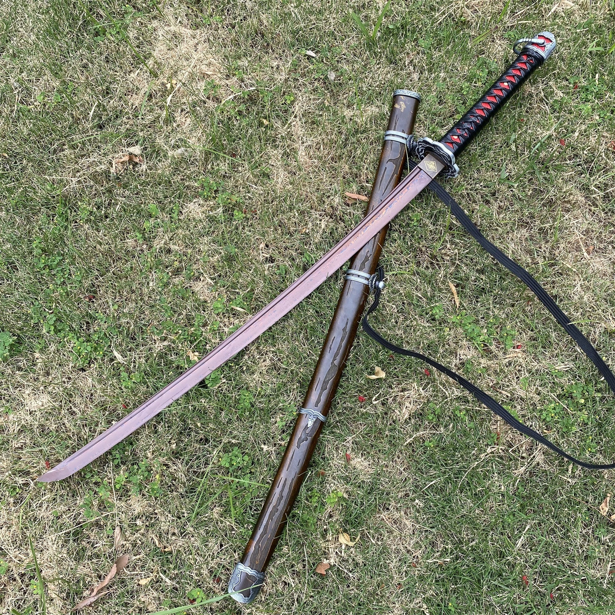 Life-Size Damascus Steel Gracious Gift of Tears Katana - Tophatter Daily Deals