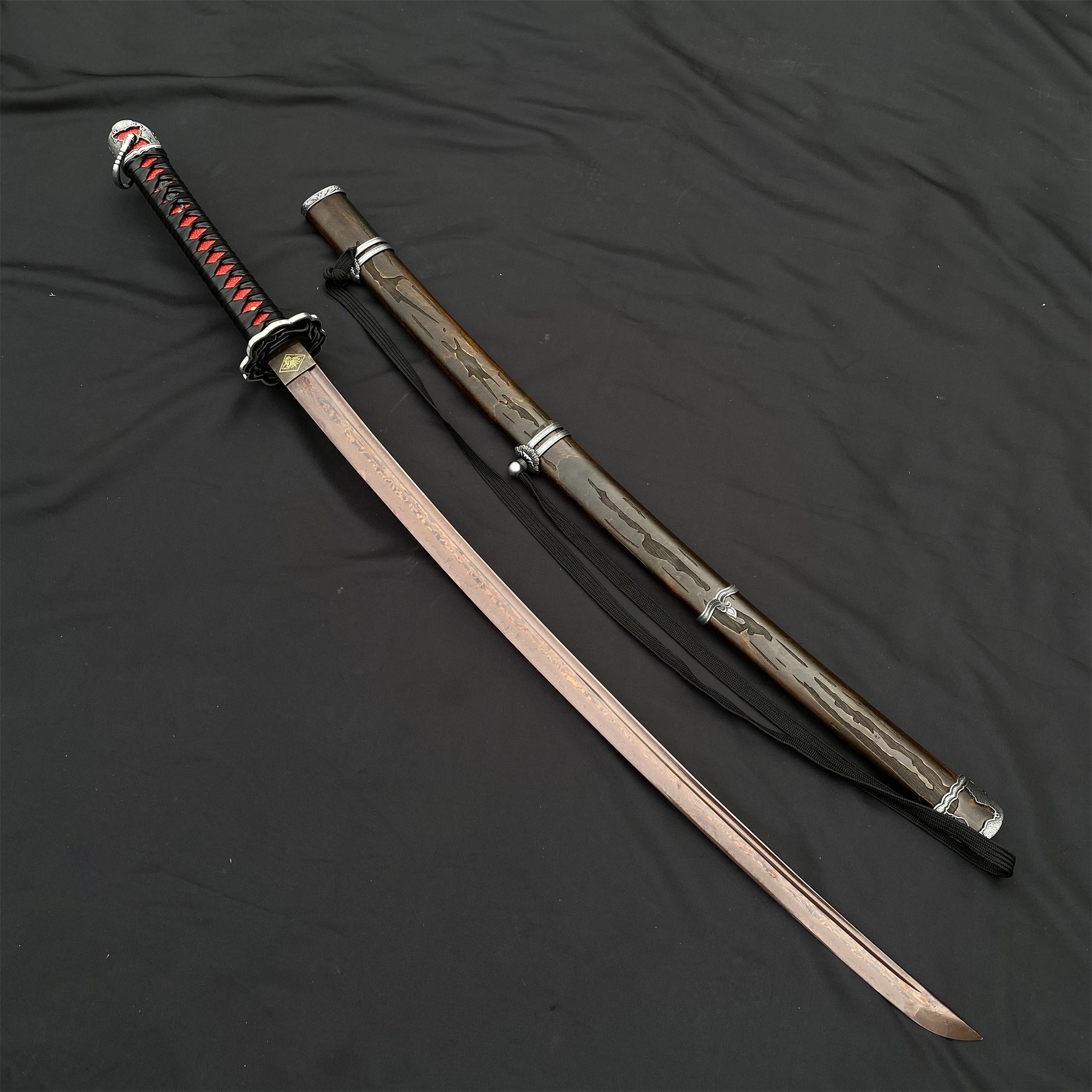 Life-Size Damascus Steel Gracious Gift of Tears Katana Sharp - Tophatter Daily Deals