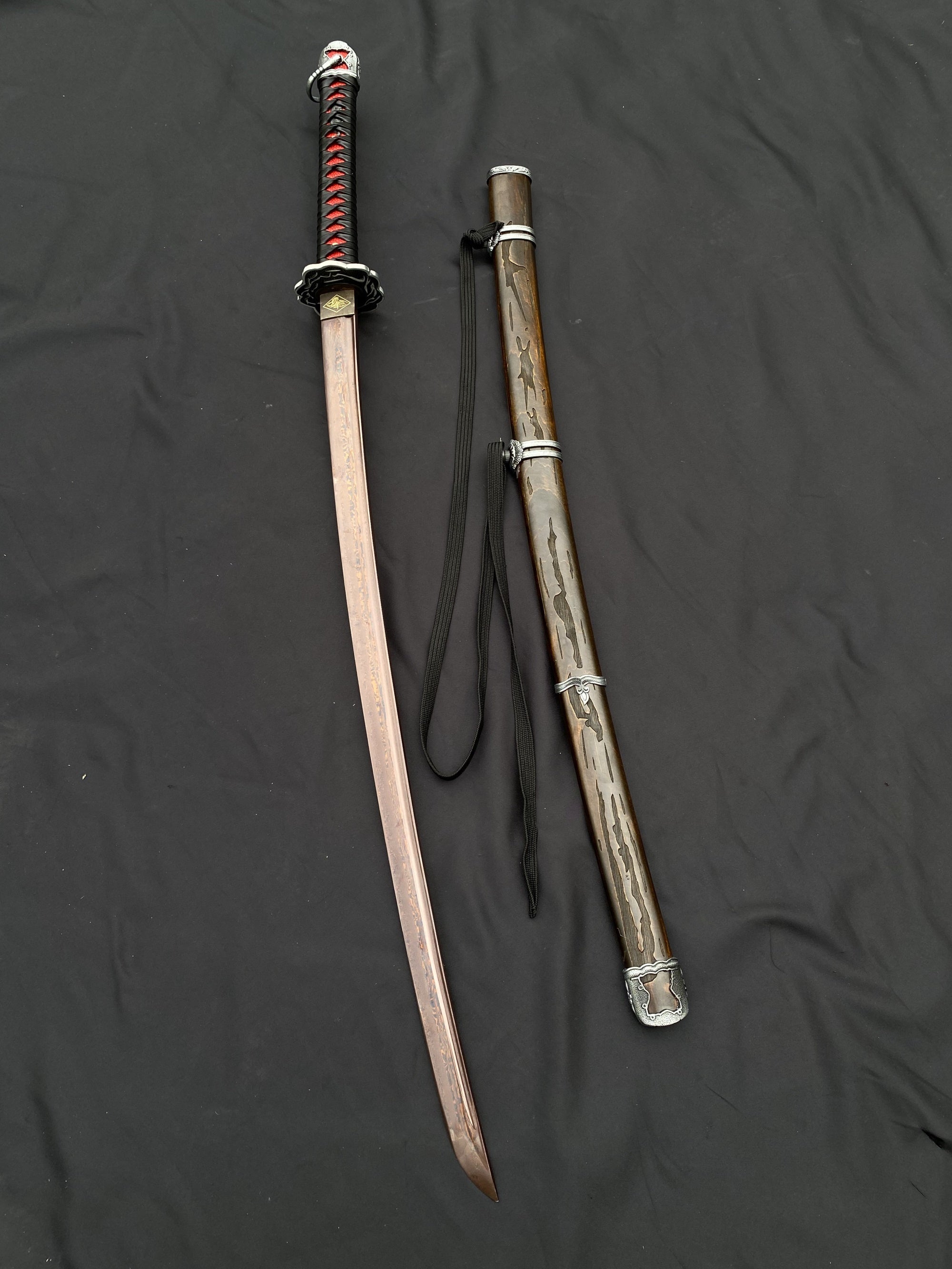 Life-Size Damascus Steel Gracious Gift of Tears Katana - Tophatter Daily Deals