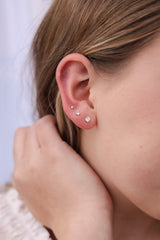 Crystal Flat Back Stud Earrings - Tophatter Daily Deals