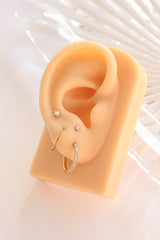 Crystal Flat Back Stud Earrings - Tophatter Daily Deals