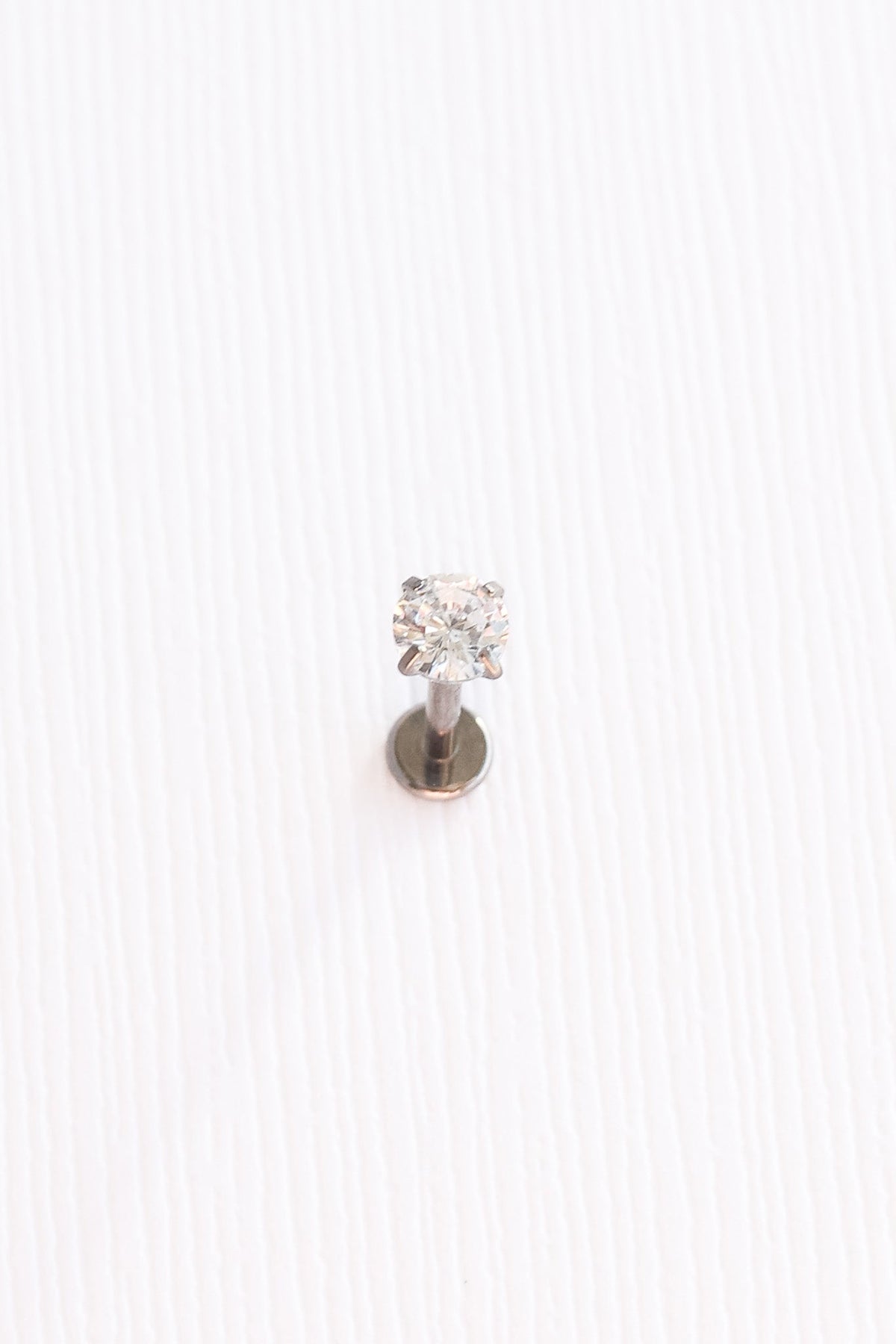 Crystal Flat Back Stud Silver Single Earrings - Tophatter Daily Deals