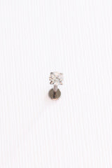 Crystal Flat Back Stud Silver Single Earrings - Tophatter Daily Deals