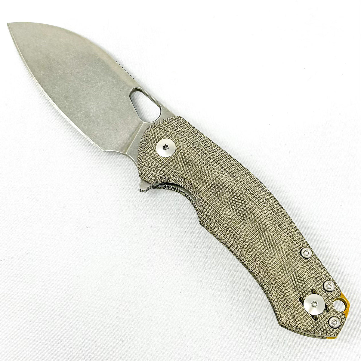 GiantMouse ACE Biblio XL - Green Canvas Micarta Handle - Elmax Collectors - Tophatter Daily Deals