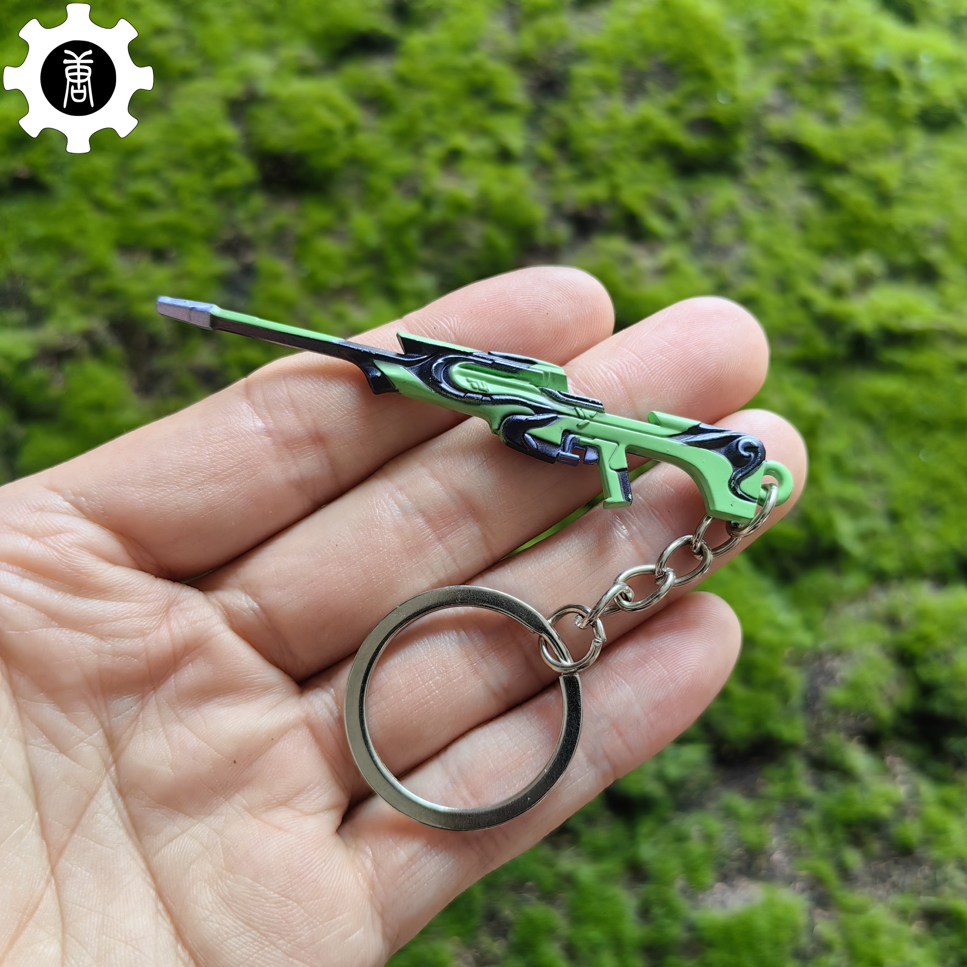 Metal Tilde Operator Gun Tiny Keychain Pendant Green - Tophatter Daily Deals