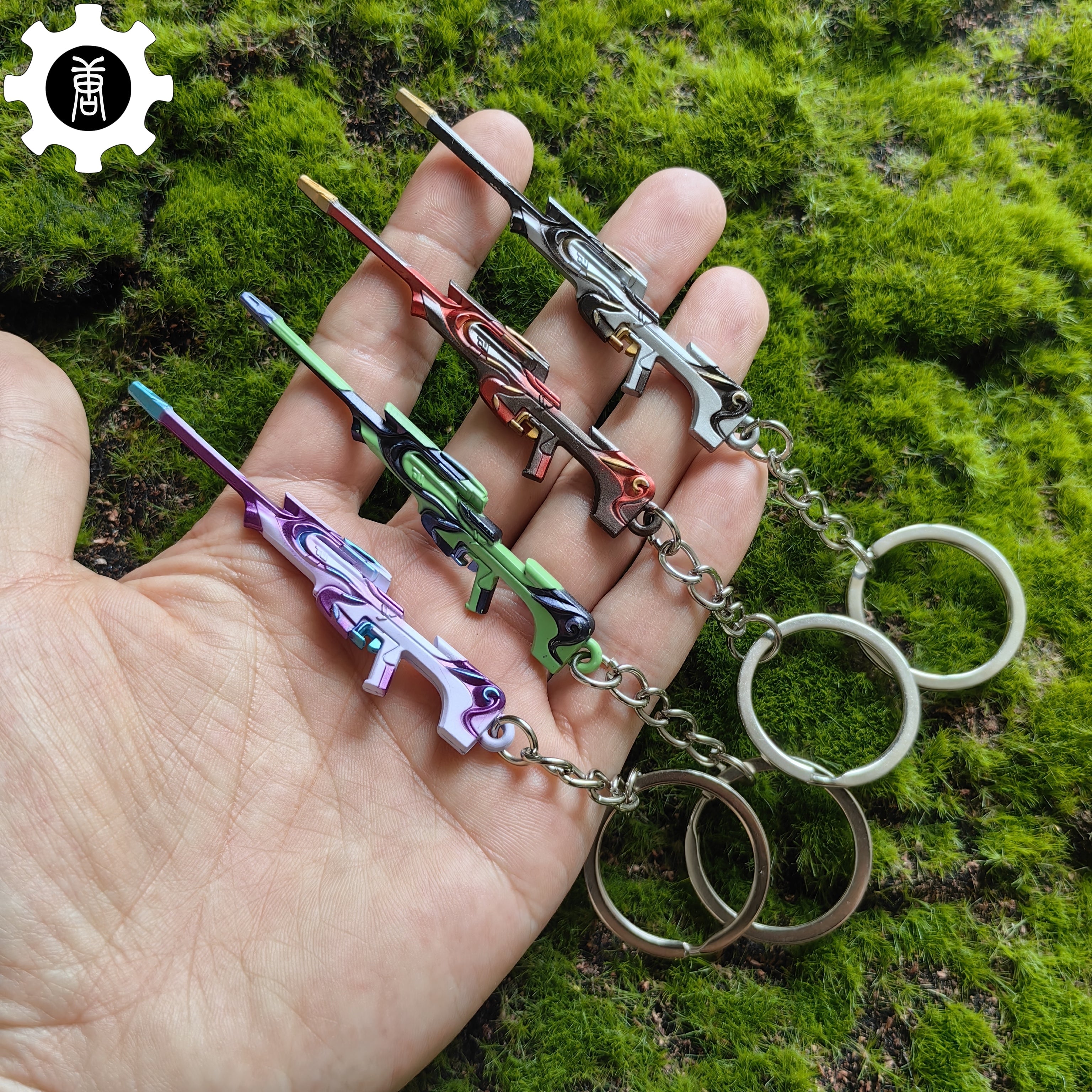 Metal Tilde Operator Gun Tiny Keychain Pendant 4 In 1 Pack - Tophatter Daily Deals