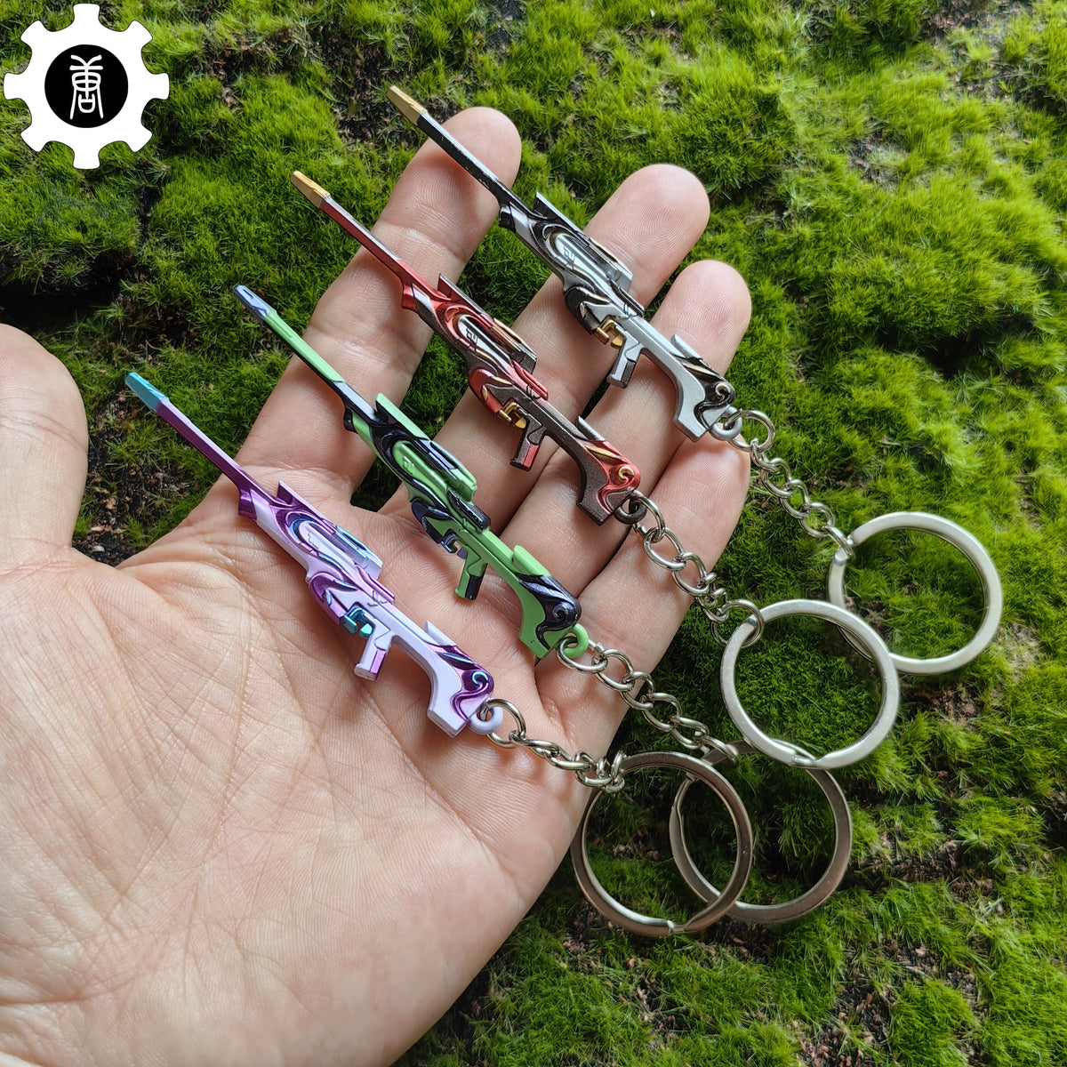 Metal Tilde Operator Gun Tiny Keychain Pendant 4 In 1 Pack - Tophatter Daily Deals