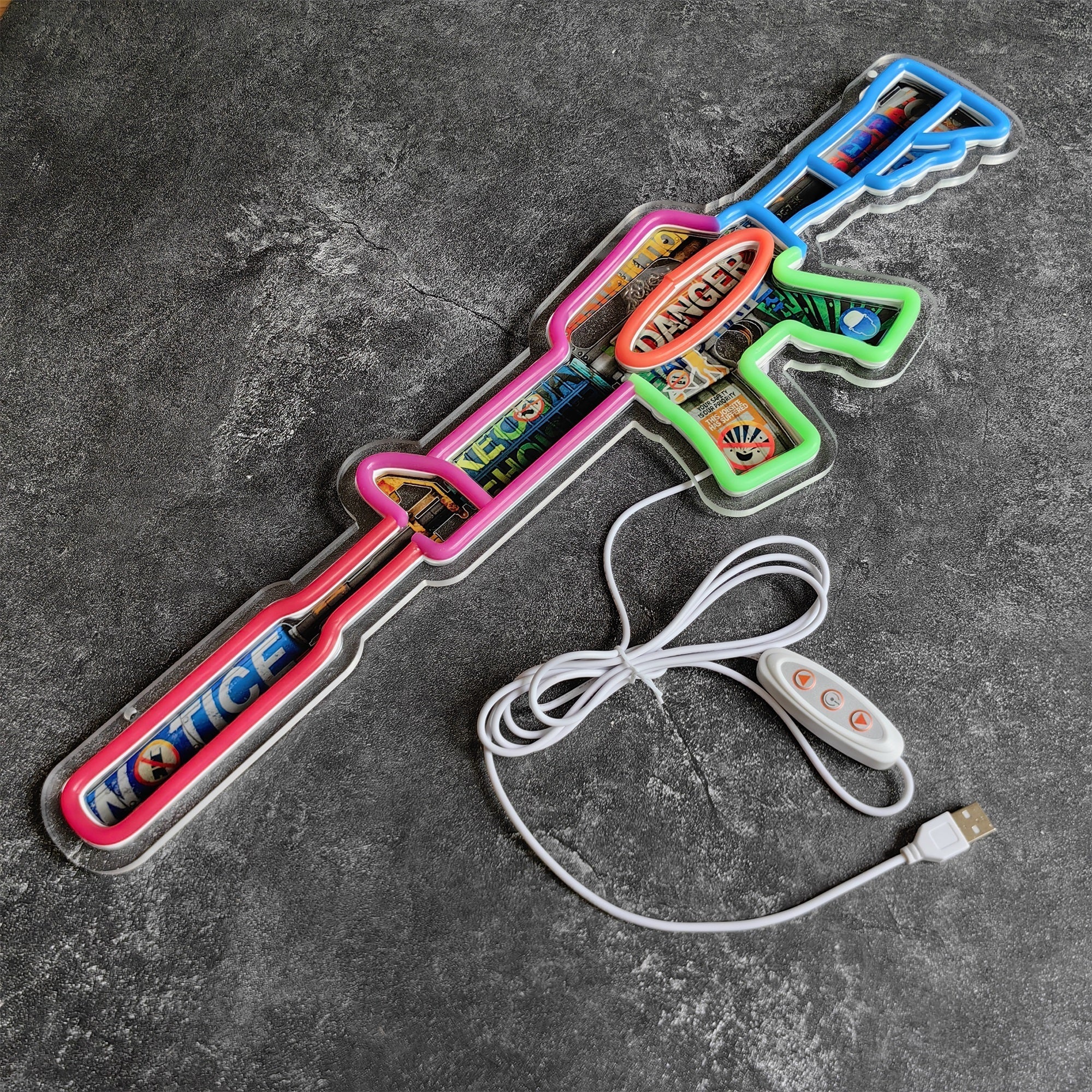 M4A1-S Imminent Danger Rifle Neon Light Wall Decor - Tophatter Daily Deals