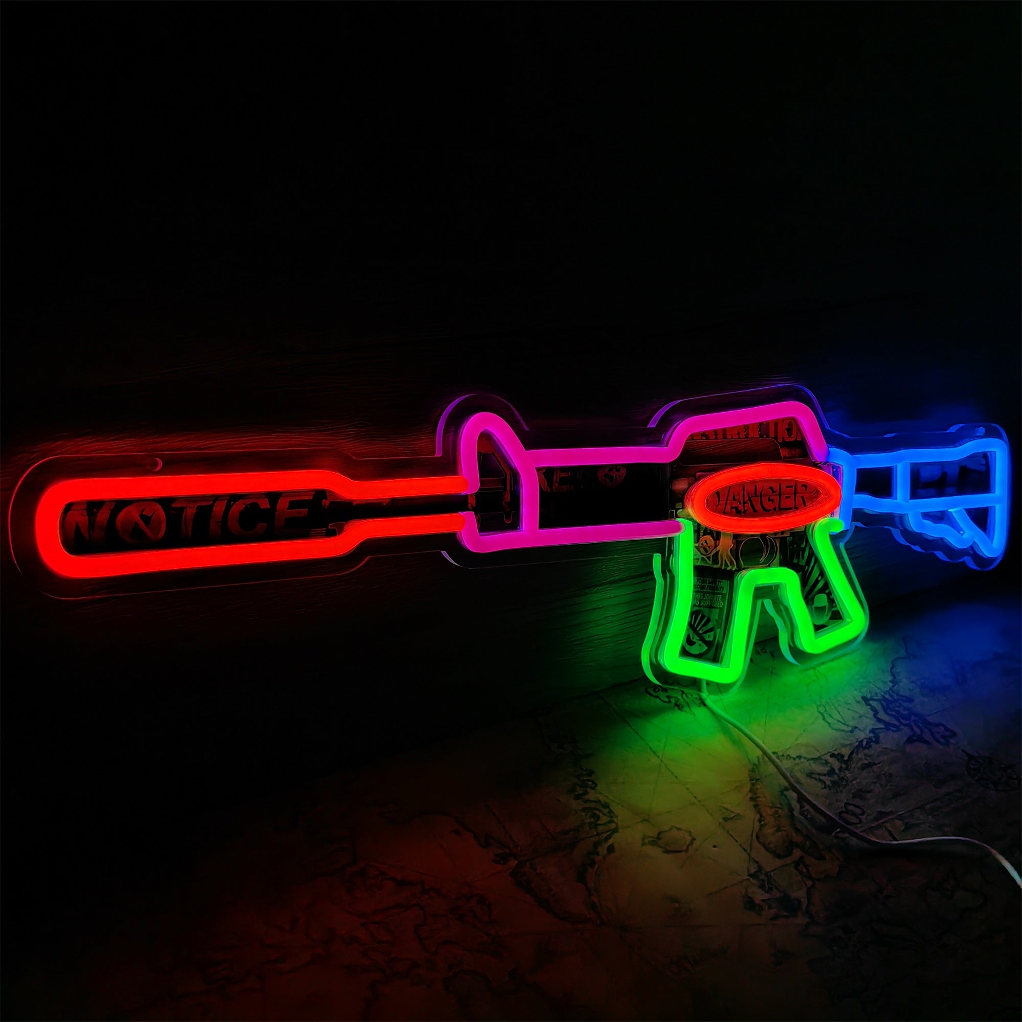 M4A1-S Imminent Danger Rifle Neon Light Wall Decor - Tophatter Daily Deals