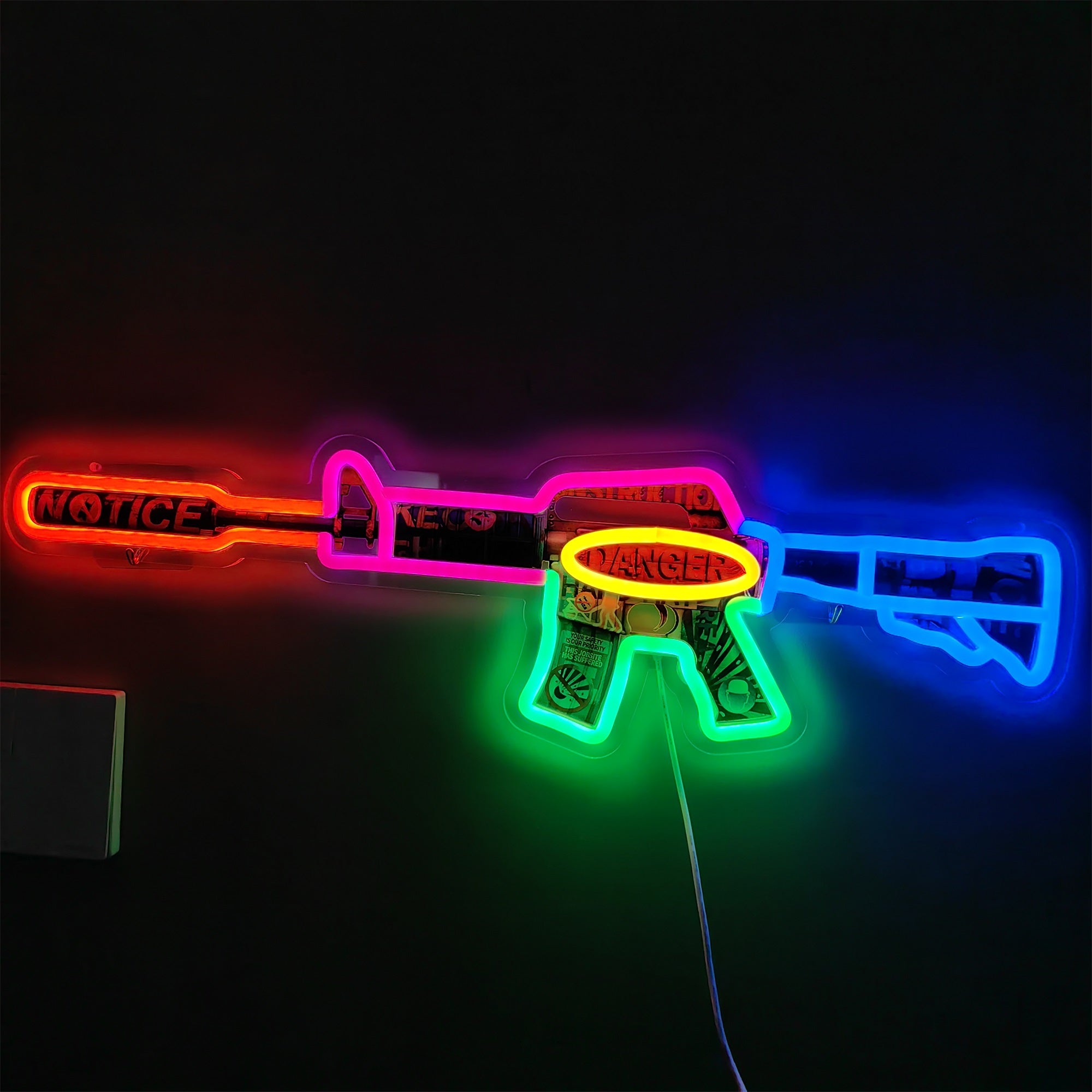 M4A1-S Imminent Danger Rifle Neon Light Wall Decor - Tophatter Daily Deals