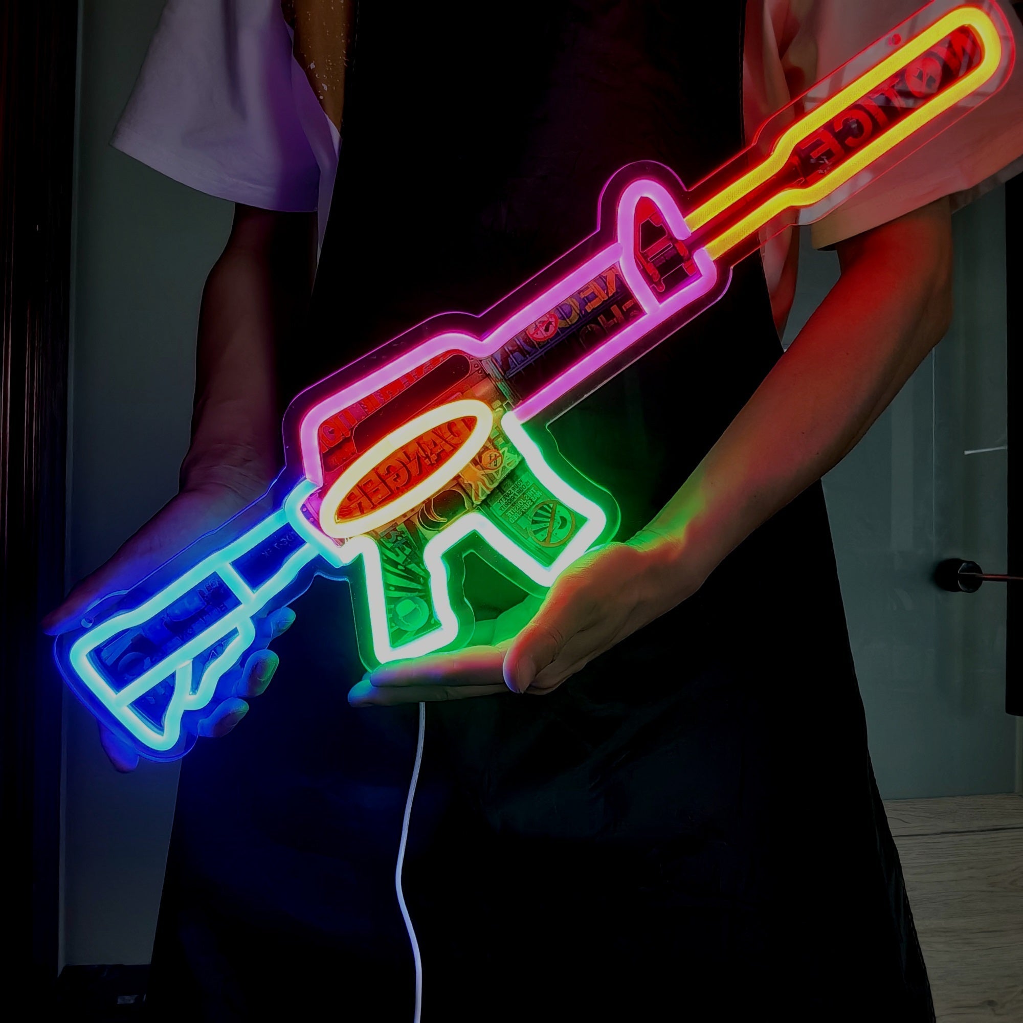 M4A1-S Imminent Danger Rifle Neon Light Wall Decor - Tophatter Daily Deals