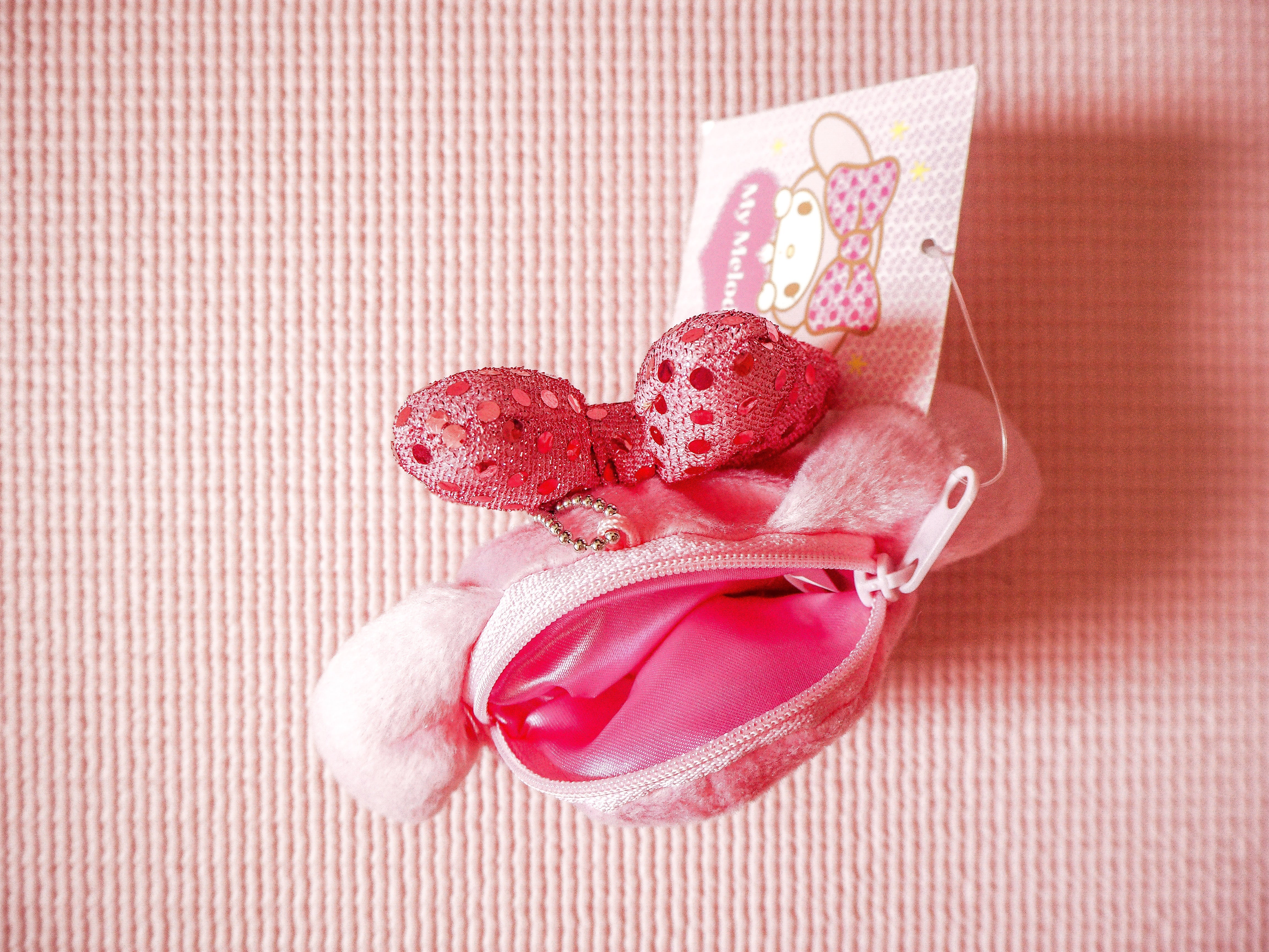 Sanrio My Melody Pink Zipped Purse Sequins Bow Anime - Tophatter Daily Deals