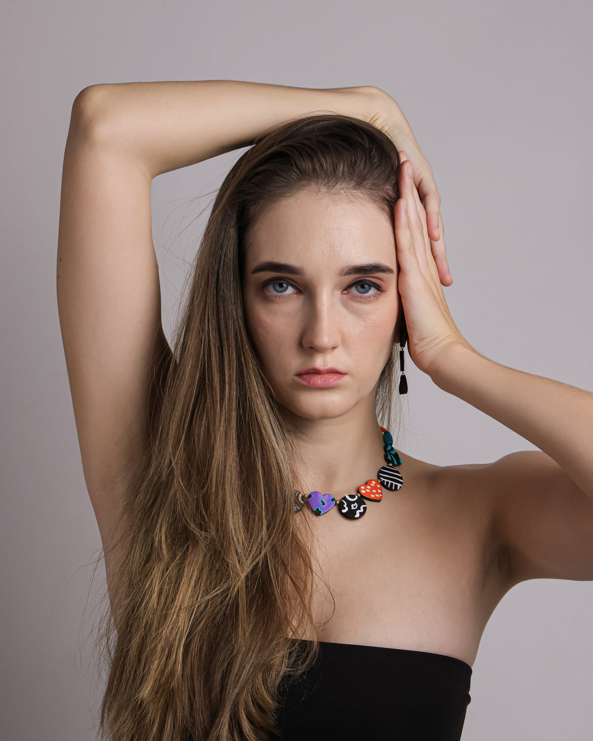 Petal & Slate: Minimalist Terracotta Heart Duo Necklaces - Tophatter Daily Deals