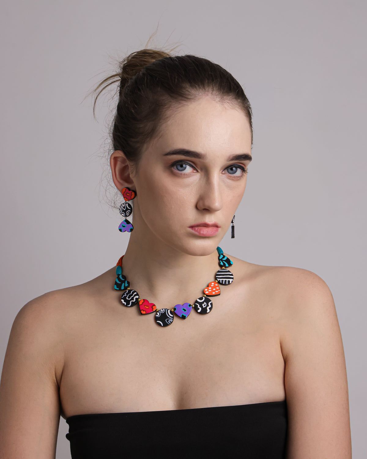 Petal & Slate: Minimalist Terracotta Heart Duo Necklaces - Tophatter Daily Deals