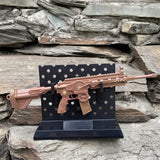 Steampunk HK416 Miniature Metal Gun 21CM/8.3" With Plastic Stand - Tophatter Daily Deals
