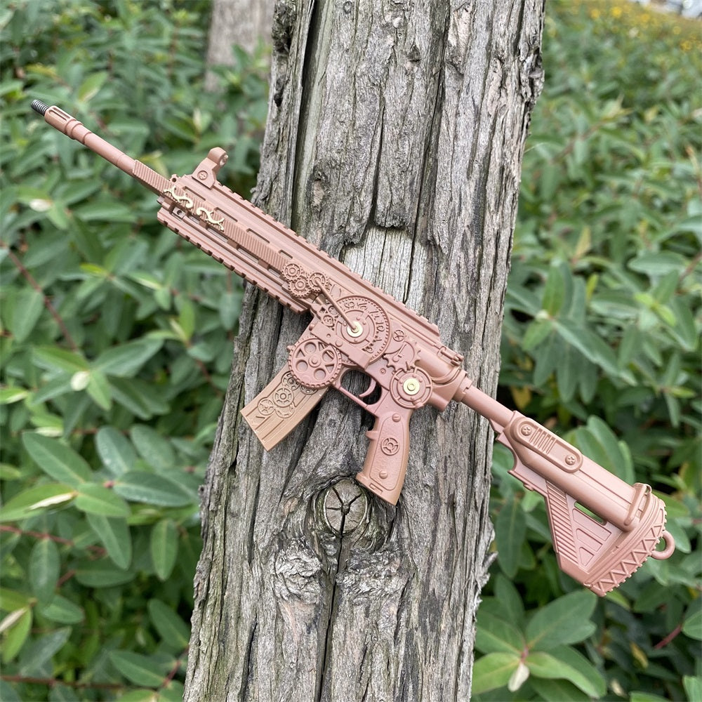 Steampunk HK416 Miniature Metal Gun 21CM/8.3" - Tophatter Daily Deals