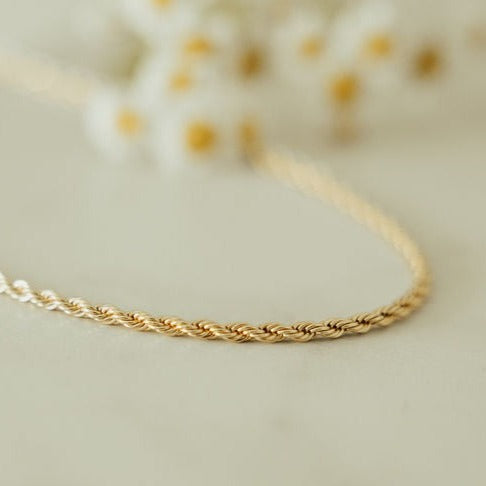 Naomi Gold Filled Rope Necklace Necklaces - Tophatter Daily Deals