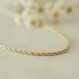 Naomi Gold Filled Rope Necklace Necklaces - Tophatter Daily Deals