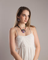Beachy Boho Clay Necklace & Earrings Set Necklaces - Tophatter Daily Deals