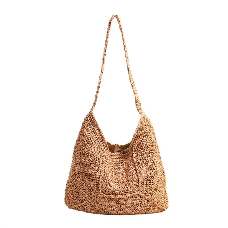Raquel Crochet Hobo Shoulder Bag Khaki Handbags & Wallets - Tophatter Daily Deals
