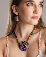 Beachy Boho Clay Necklace & Earrings Set Necklaces - Tophatter Daily Deals
