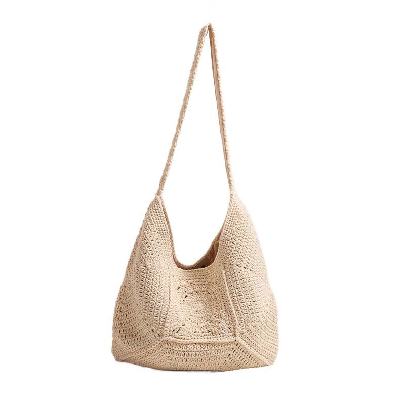 Raquel Crochet Hobo Shoulder Bag Straw Handbags & Wallets - Tophatter Daily Deals