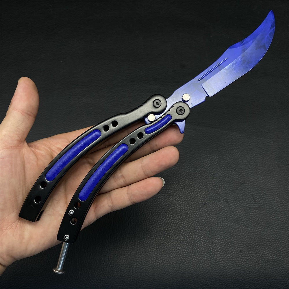 Global Offensive Game Balisong Karambit Blunt Blade Trainer Replica Sapphire - Tophatter Daily Deals