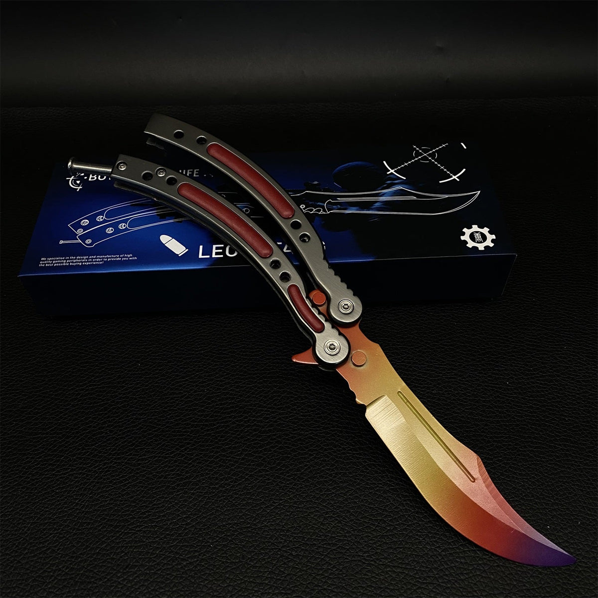 GO Game Butterfly Knife Game Balisong Trainer IRL Fade - Tophatter Daily Deals
