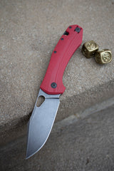 GiantMouse ACE Grand - St. Nick's Exclusive - Black Hardware - Red G10 - PVD Dark Stonewash Vanadis 4E Blade Collectors - Tophatter Daily Deals