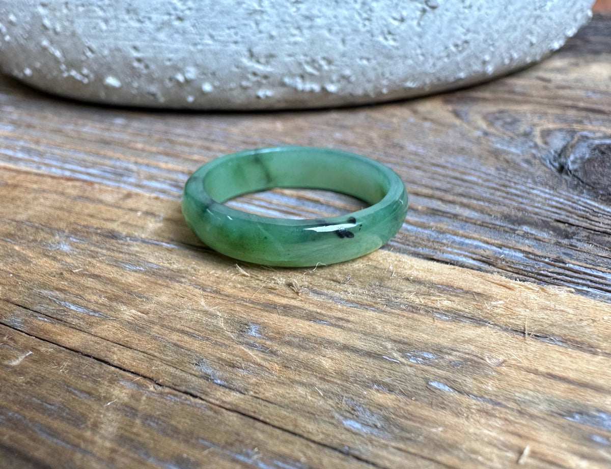 Narrow Jade Band Ring 5mm Rings - Tophatter Daily Deals