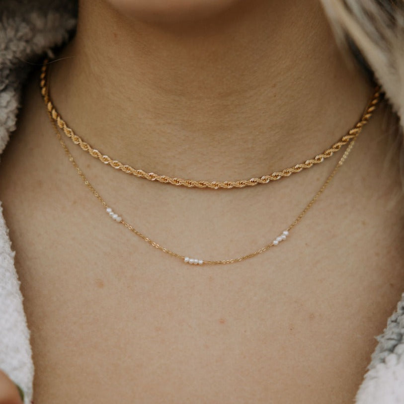 Naomi Gold Filled Rope Necklace Necklaces - Tophatter Daily Deals