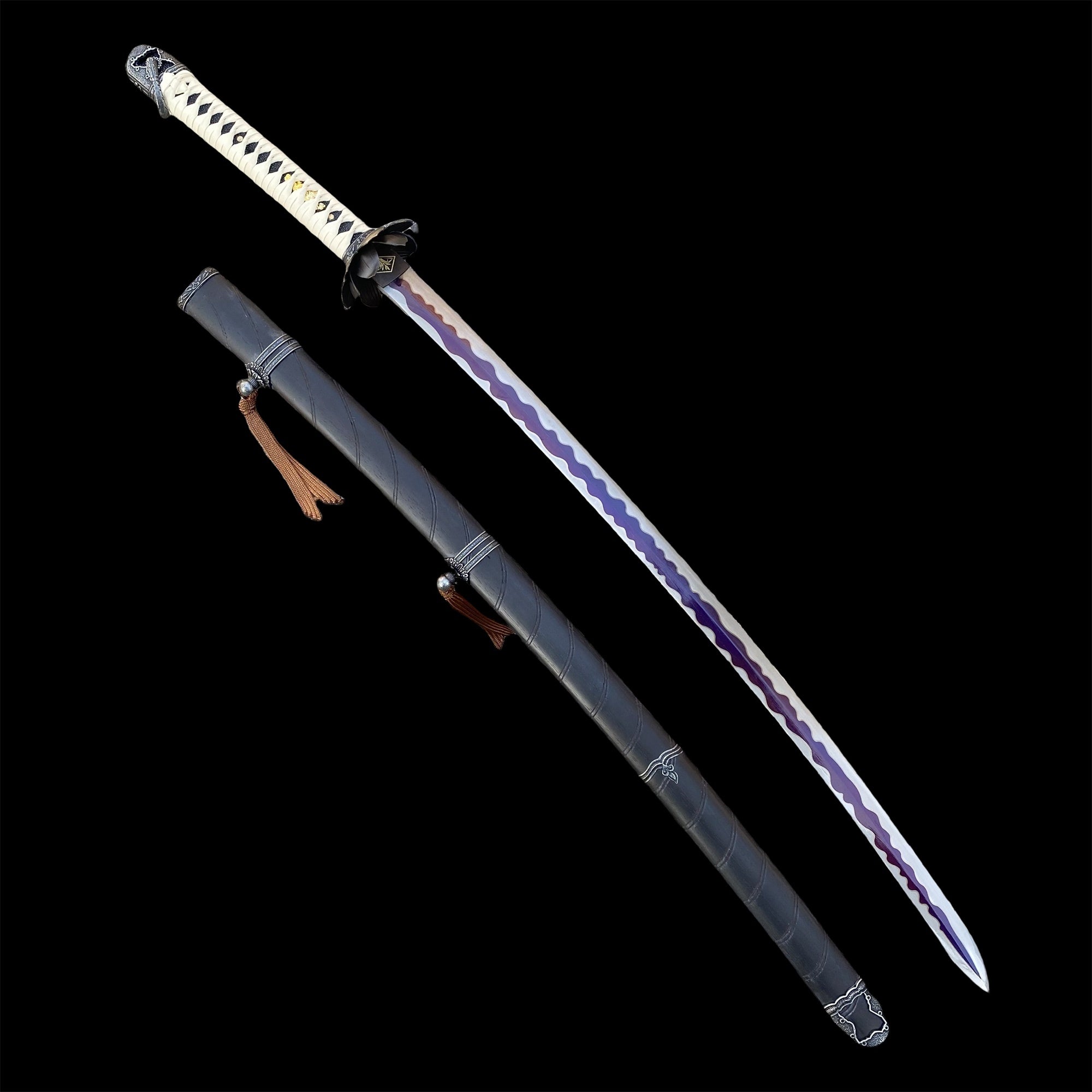 Life-Size Kusabimaru Katana, Gracious Gift of Tears, Black Mortal Blade Replicas - Tophatter Daily Deals