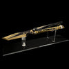 Best Quality Game Butterfly Knife IRL Game Balisong For Collection CNC Cobra Vanguard & Stand - Tophatter Daily Deals