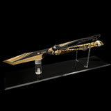 Best Quality Game Butterfly Knife IRL Game Balisong For Collection CNC Cobra Vanguard & Stand - Tophatter Daily Deals