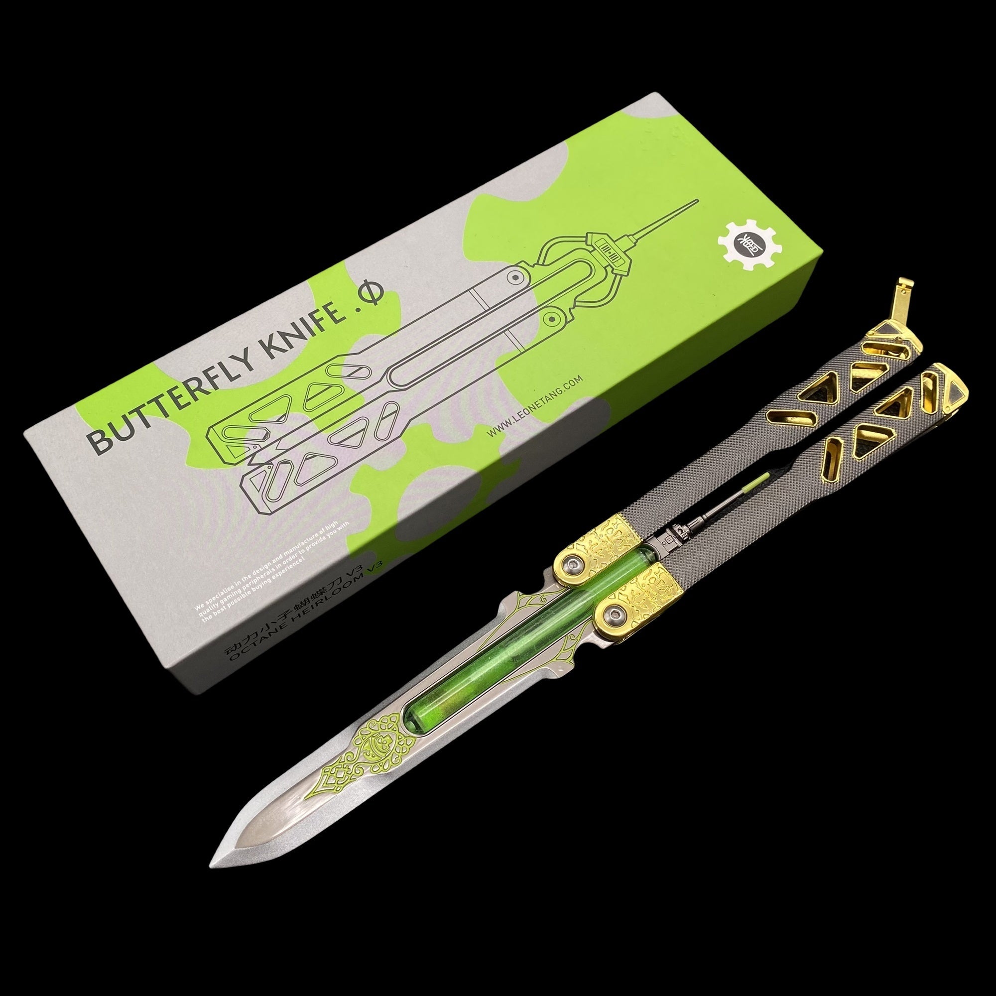 Best Quality Game Butterfly Knife IRL Game Balisong For Collection Octane Heirloom V3 - Tophatter Daily Deals