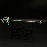 The Link Lightscale Trident Miniature Metal Replica 22CM/8.7" Spear&Wood Stand - Tophatter Daily Deals