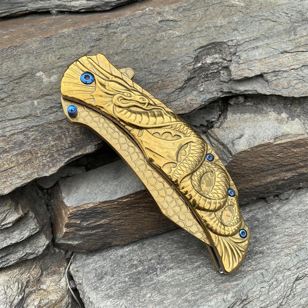 Sea Serpent sculpture Folding Knife Camping Knife - Tophatter Daily Deals