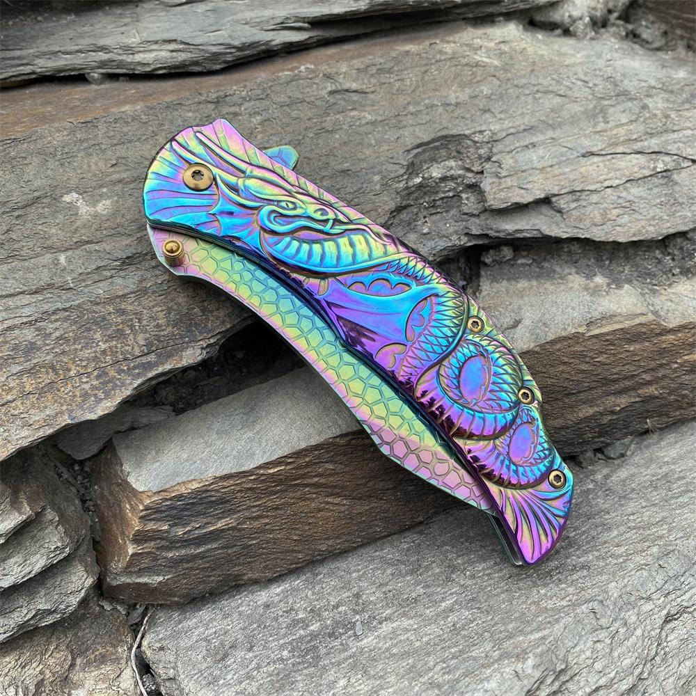 Sea Serpent sculpture Folding Knife Camping Knife - Tophatter Daily Deals