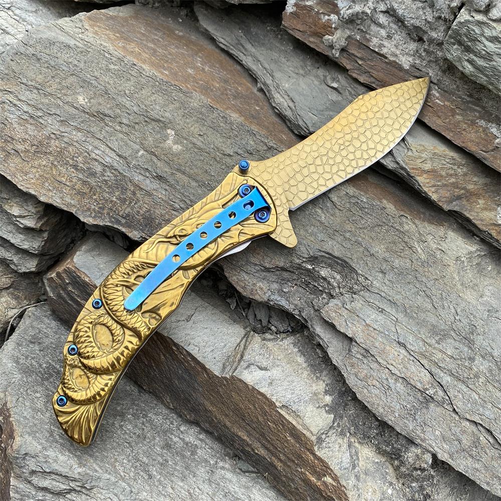 Sea Serpent sculpture Folding Knife Camping Knife - Tophatter Daily Deals
