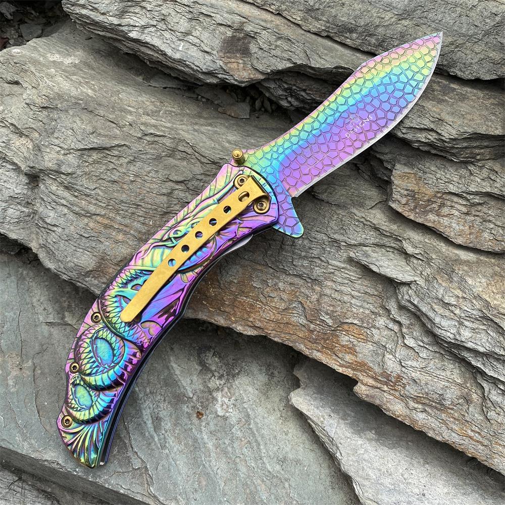 Sea Serpent sculpture Folding Knife Camping Knife - Tophatter Daily Deals