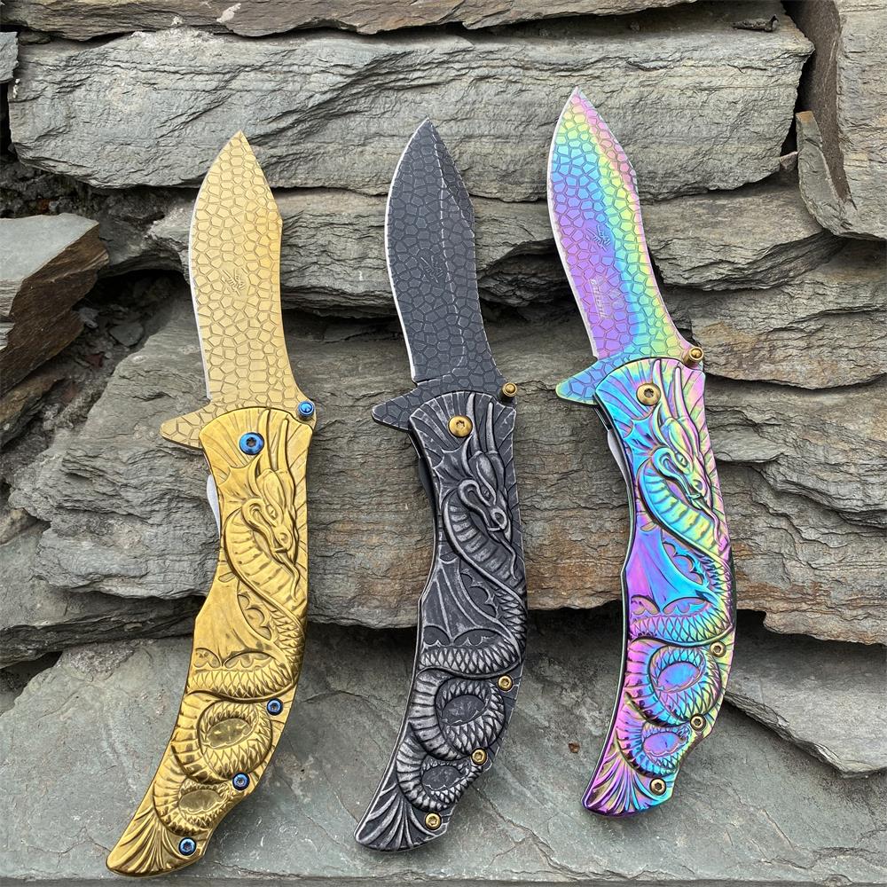 Sea Serpent sculpture Folding Knife Camping Knife - Tophatter Daily Deals