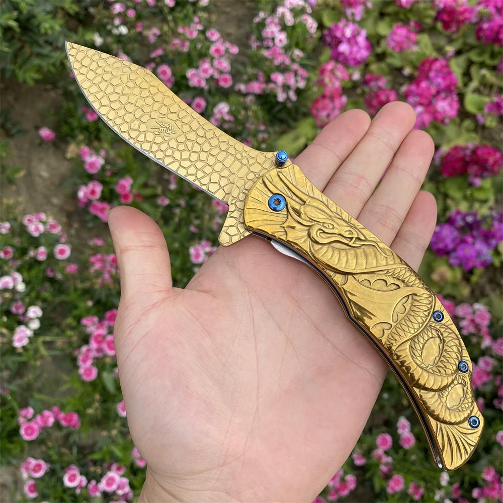 Sea Serpent sculpture Folding Knife Camping Knife - Tophatter Daily Deals