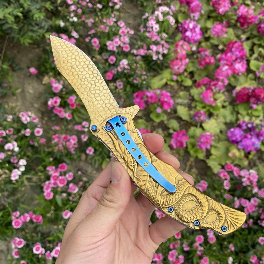Sea Serpent sculpture Folding Knife Camping Knife - Tophatter Daily Deals