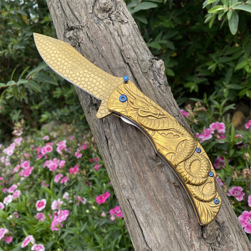Sea Serpent sculpture Folding Knife Camping Knife - Tophatter Daily Deals