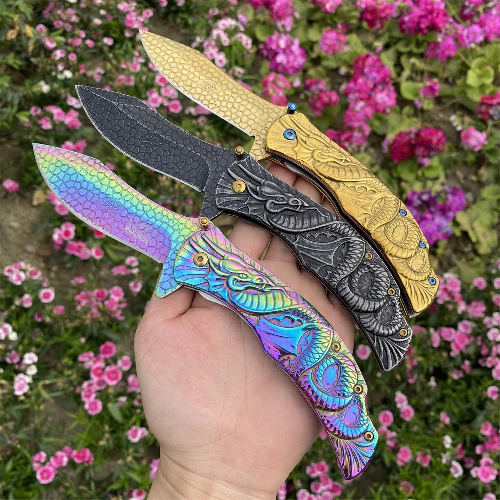 Sea Serpent sculpture Folding Knife Camping Knife - Tophatter Daily Deals