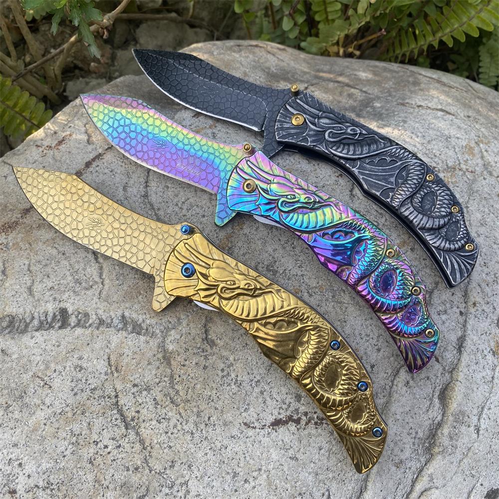 Sea Serpent sculpture Folding Knife Camping Knife - Tophatter Daily Deals